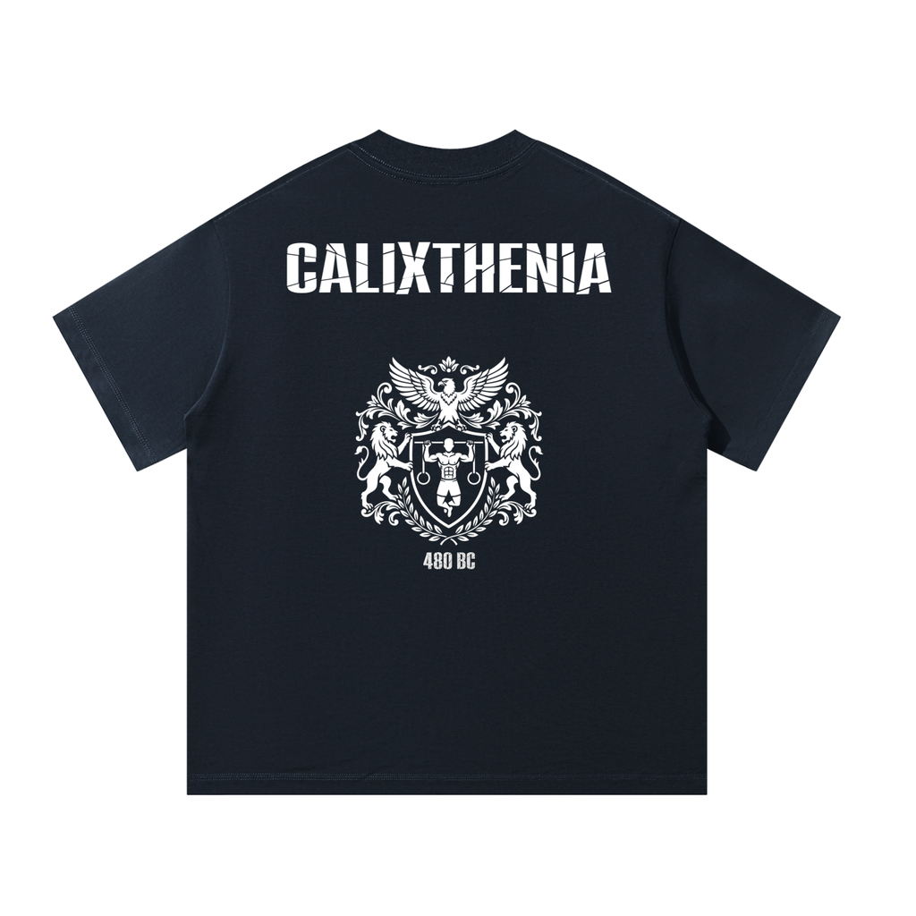 Heritage Tee – Oversized black calisthenics t-shirt with Calixthenia heritage graphic