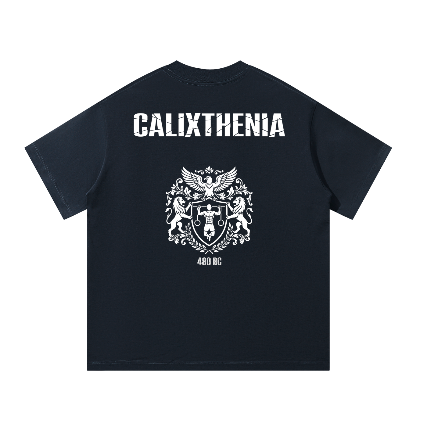 Heritage Tee – Oversized black calisthenics t-shirt with Calixthenia heritage graphic