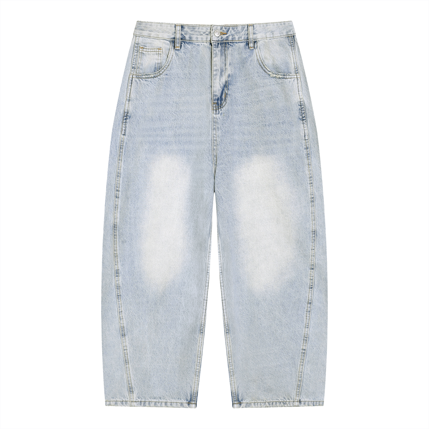 Foundation Denim – Dark wash calisthenics street workout jeans, relaxed fit urban streetwear