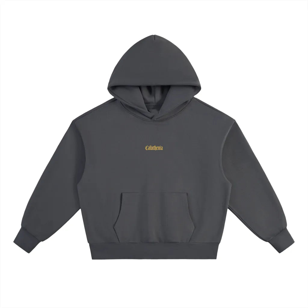 Society Hoodie – Premium black calisthenics hoodie with Calixthenia embroidery, streetwear