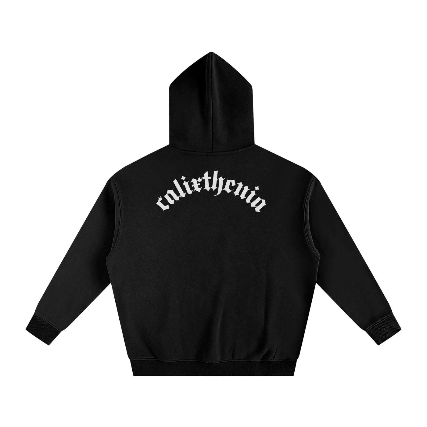 Renaissance Hoodie – Black oversized calisthenics sweatshirt with front graphic, street workout wear