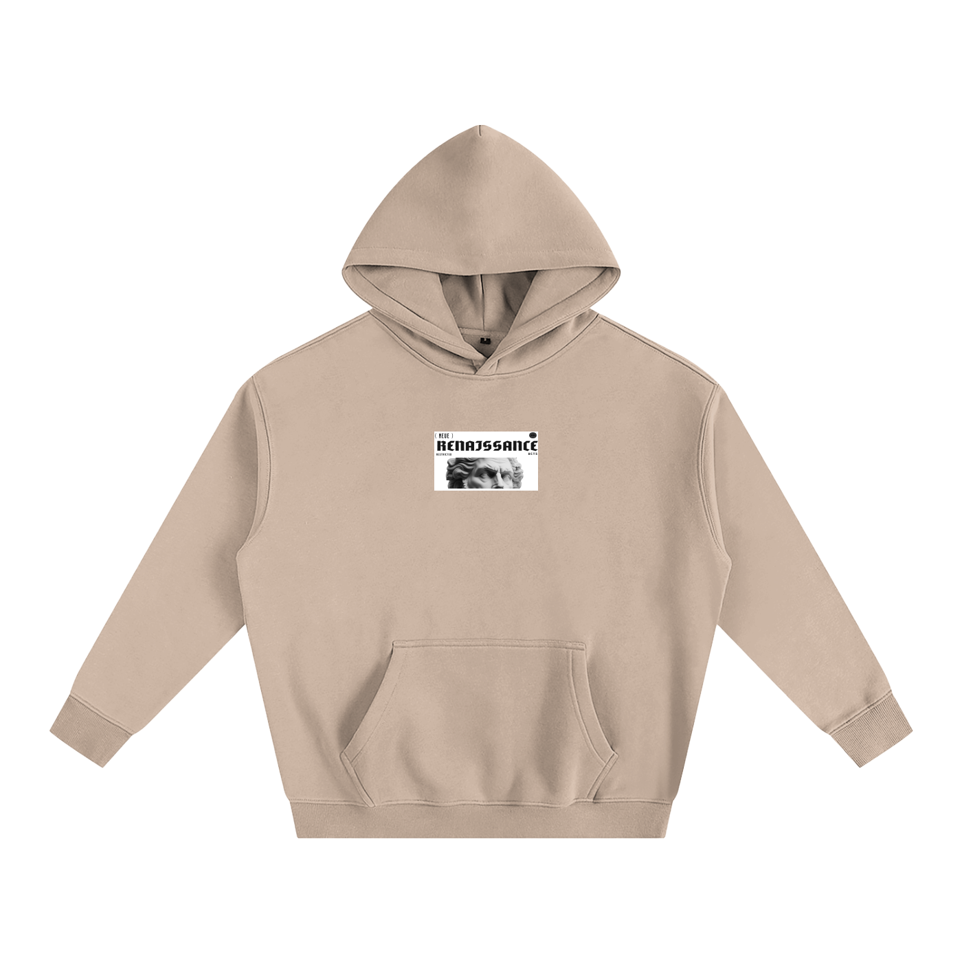 Renaissance Hoodie – Black oversized calisthenics sweatshirt with front graphic, street workout wear