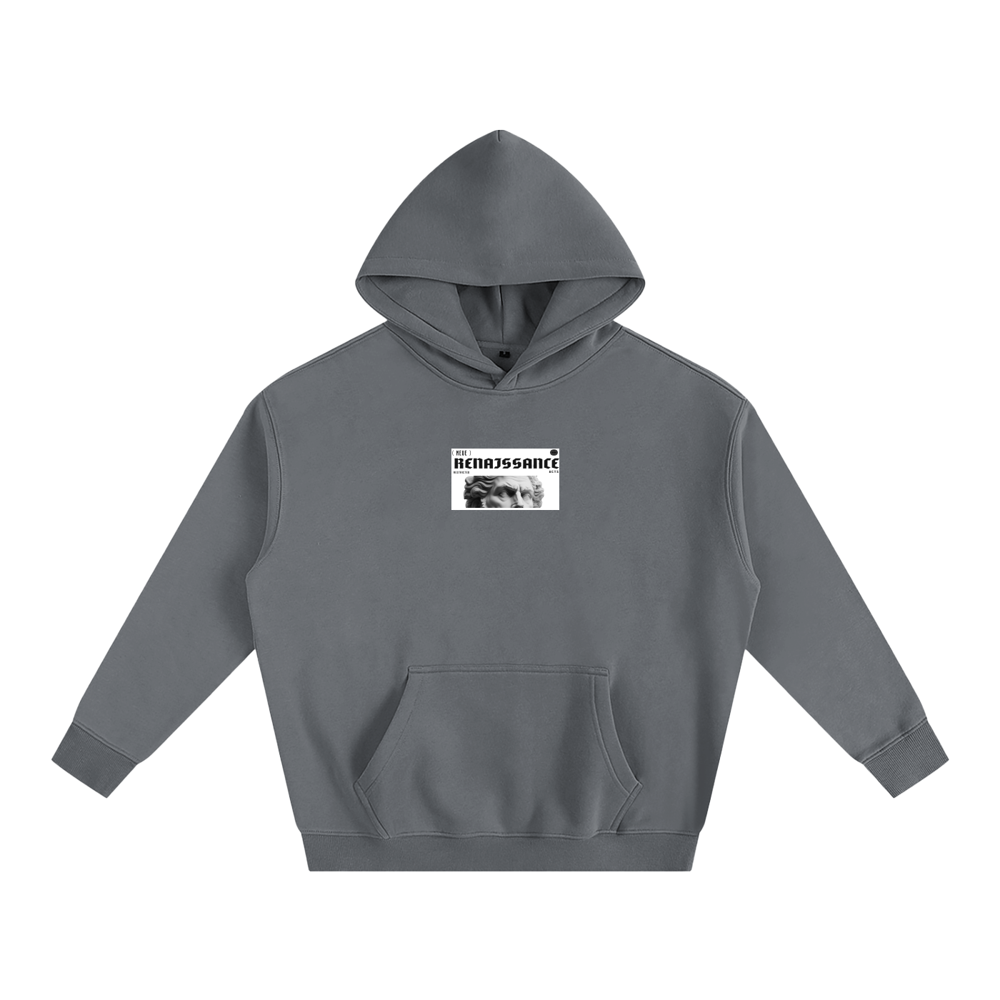 Renaissance Hoodie – Black oversized calisthenics sweatshirt with front graphic, street workout wear
