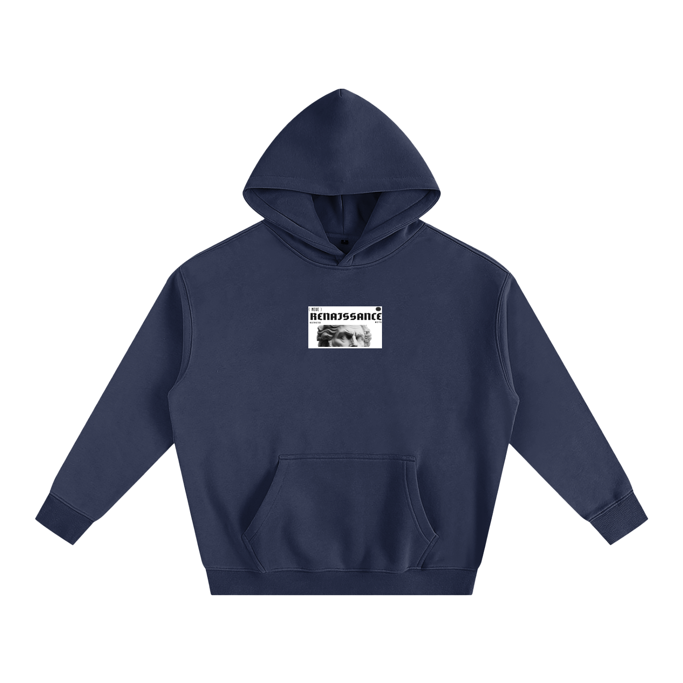 Renaissance Hoodie – Black oversized calisthenics sweatshirt with front graphic, street workout wear
