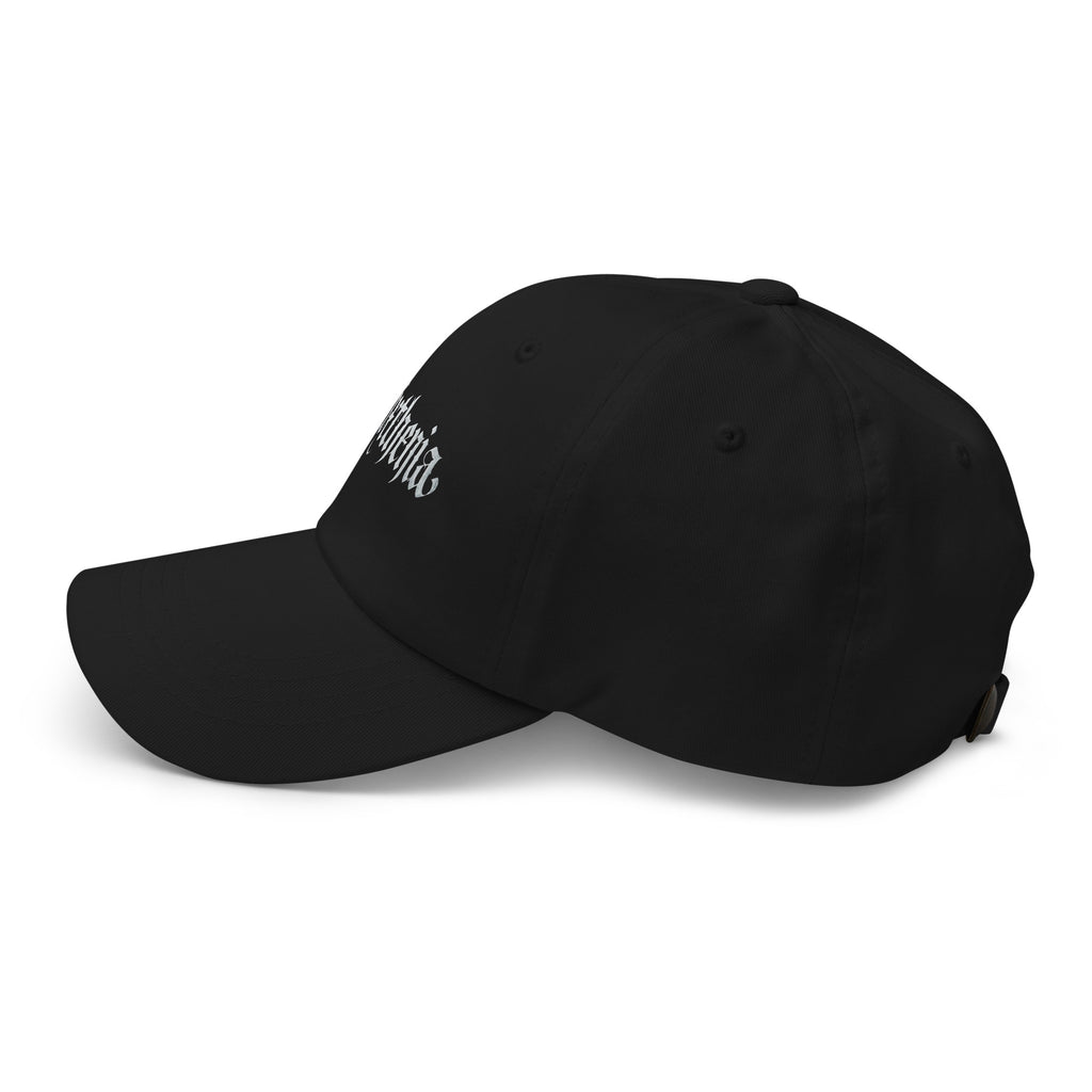 Signal Cap black profile – Black calisthenics dad hat profile view, street workout and everyday accessory