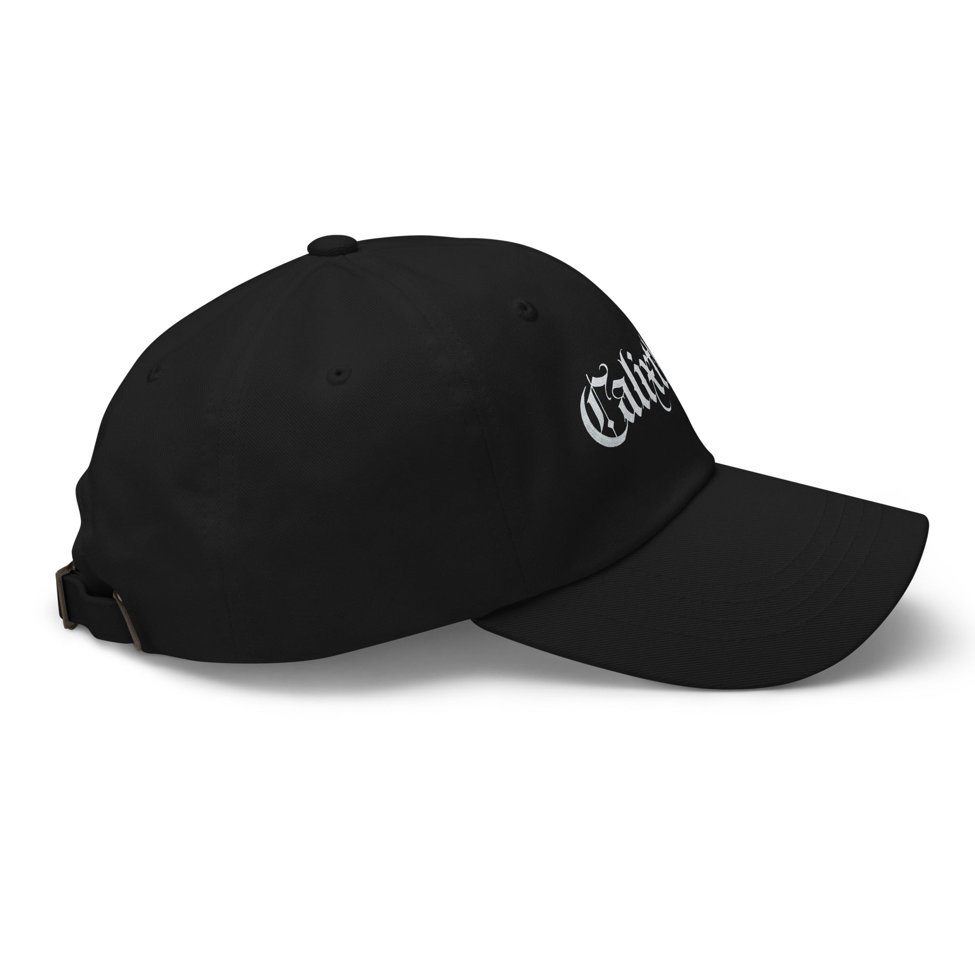 Signal Cap black right side – Black calisthenics dad hat right side view, street workout and everyday accessory