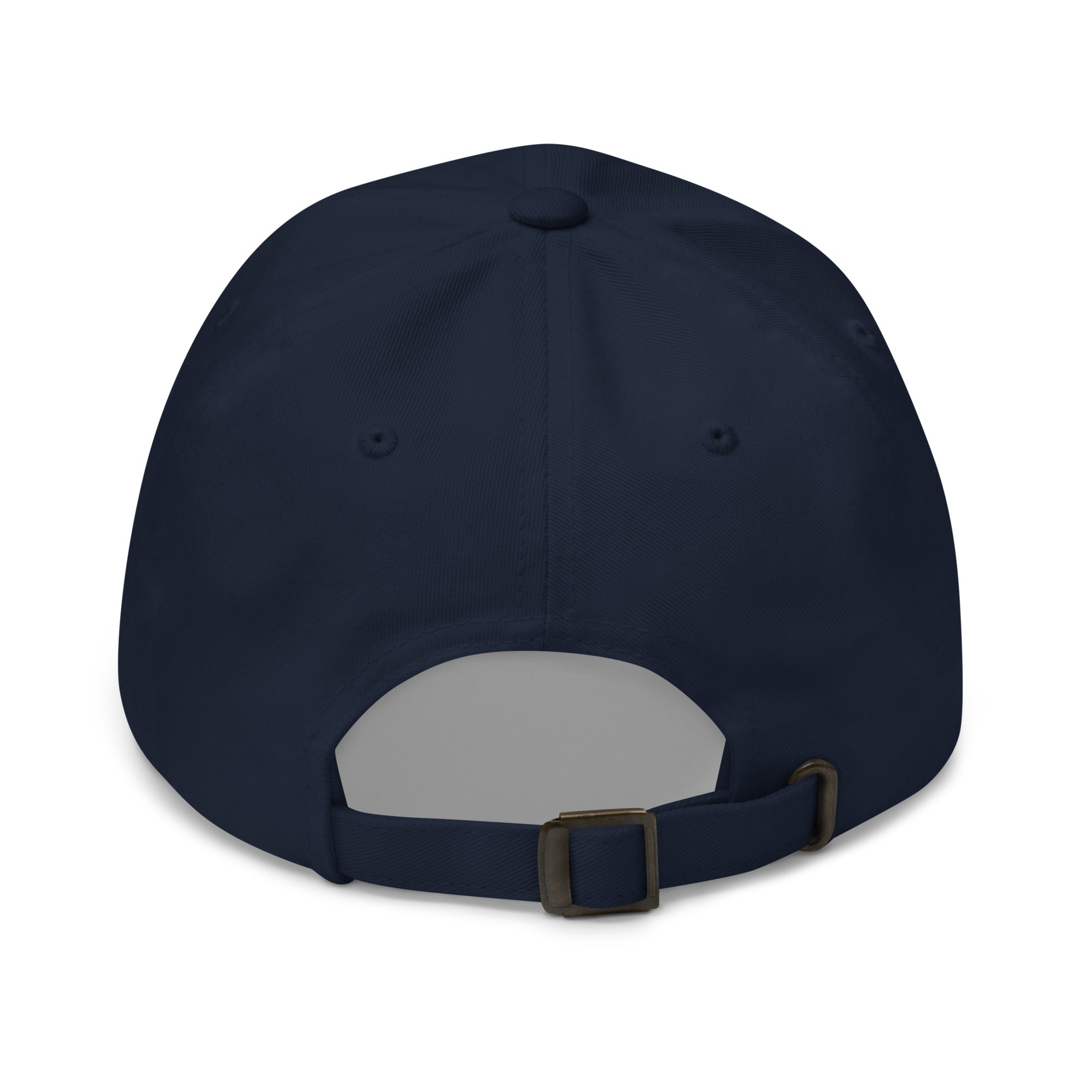 Signal Cap navy back – Navy calisthenics dad hat back view with adjustable strap, street workout accessory