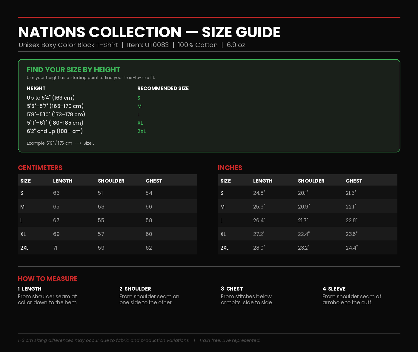 Calixthenia — size guide